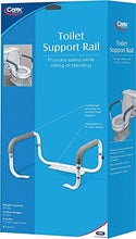 Load image into Gallery viewer, Carex Toilet Safety Frame - Toilet Safety Rails With Adjustable Width - Toilet Rails For Elderly, Handicap, Home Health Care Equipment After Surgery, Supports 300lbs
