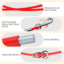 Load image into Gallery viewer, Léwind 8.2ft Hands Free Dog Leash,Versatile Waist &amp; Crossbody Lead for Medium Dogs,Waterproof &amp; Adjustable for Running Jogging Walking, 360° Swivel Metal Buckle (Red)
