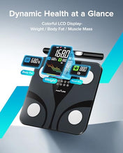 Load image into Gallery viewer, Posture Scale for Body Weight with 8 electrodes, Smart Digital Bathroom Scale for Weight, Body Fat, Muscle Mass 28 Body Composition Metrics, with Larger Platform and Colorful LCD Display,400lbs

