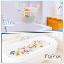 Load image into Gallery viewer, DOCMON Bath Toy Storage, Large Capacity Bath Toy Holder with Bottom Zipper, Quick Release Bathtub Toy Storage with Large Pocket, Corner Mesh Bath Toy Organizer Basket Bin for Bathroom Toys - White
