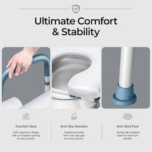 Load image into Gallery viewer, Toilet Seat Risers For Seniors Width and Height Adjustable Raised Toilet Seat With handles for Elderly
