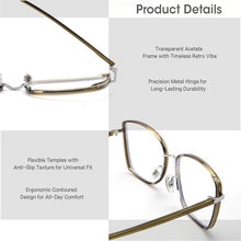 Load image into Gallery viewer, DOERAYMI Blue Light Glasses-Fashion Square Eyeglasses,Anti UV Ray &amp; Blue Light Glasses for Woman/Men
