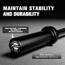 Load image into Gallery viewer, RitFit Barbell Weight Set - 4/6FT Olympic Barbell with Weight Plates (55-115LB Total) - Hip Thrusts 4FT Black Bar with 55LB Plates
