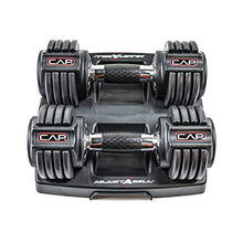 Load image into Gallery viewer, CAP 12.5 lb Pair ADJUSTABELL Adjustable Dumbbell with Contoured Full Rotation Handle, Honeycomb Design, Chrome
