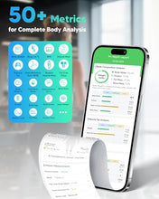 Load image into Gallery viewer, Arboleaf Smart Scale for Body Weight, 8-Electrode Dual-Frequency BIA Digital Bathroom Scale, 7-in-1 Display for BMI, Body Fat &amp; Muscle Mass, 50+ Metrics in App, Body Composition Analyzer
