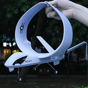 RC Plane Remote Control Airplane - 2.4Ghz 2 Channels DIY RC Predator Aircraft with 3-Axis Gyro for Beginner RC Plane