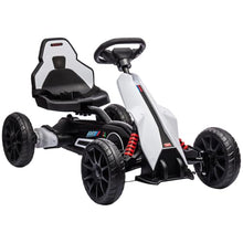 Load image into Gallery viewer, Safe and Fun 12V Electric Go Kart for Kids 3-8 Years Old, Outdoors Adventure Ride-On Toy, White
