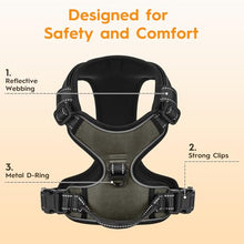 Load image into Gallery viewer, No Pull Dog Harness, No-Choke Soft Padded Reflective Dog Vest Harness with Front Clip &amp; Top Handle, 2 Quick-Release Buckles, Adjustable for Small Medium Large Dogs
