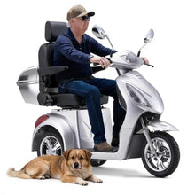 Load image into Gallery viewer, Super Large Electric 3 Wheel Mobility Scooters, Heavy Duty 800W Wheelchair Device, 25 Miles Long Range, All Terrain Mobility Scooter，Speed Adjust, Remote Key,Receive Ready to Ride (3 Wheel-Silver)
