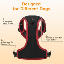 Load image into Gallery viewer, No Pull Dog Harness, No-Choke Soft Padded Reflective Dog Vest Harness with Front Clip &amp; Top Handle, 2 Quick-Release Buckles, Adjustable for Small Medium Large Dogs
