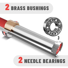 Load image into Gallery viewer, RICHUANG 7ft Olympic Barbell, Weightlifting Barbell 28mm 45lb - (Silver-Red-500LBS)
