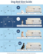 Load image into Gallery viewer, blunique Calming Large Dog Bed for Couch, 41 x 37 inch Removable Couch Cover for Dogs Washable, Non-Slip Fluffy Plush Dog Sofa Mat for Furniture Protector - Grey
