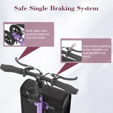 Load image into Gallery viewer, Fvzzin All Terrain Knee Scooter for Adults, Foldable Rolling Knee Scooter with DIY Stickers &amp; Shock Absorber, Steerable Knee Walker for Broken Foot, Ankle Injuries &amp; Surgery, Better Crutch Alternative
