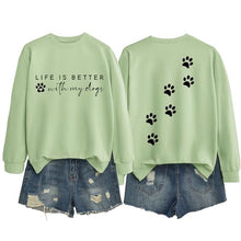 Load image into Gallery viewer, Sorry I'm Late I Saw A Dog Sweatshirt Women Funny Dog Lover Shirt Casual Crew Neck Long Sleeve Pullovers Lightweight
