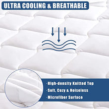 Load image into Gallery viewer, JamRest King Quilted Mattress Pad Waterproof Breathable Bed Protector Quiet Fabric Noiseless Cooling Microfiber Fitted Mattress Cover Smart Shield Master Bed Deep Pocket Fits 6 to 21 Inch Mattress
