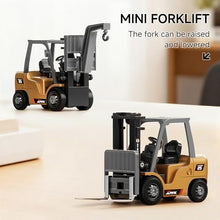 Load image into Gallery viewer, BRRRRT 1/64 Full Proportional RC Forklift Toy,8 Channel 2 Mode Mini Remote Control Forklift Truck with Flatbed Tow Truck
