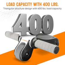 Load image into Gallery viewer, Portable Ab Roller Wheel with Knee Pad &amp; Storage Bag, Foldable Design Quiet Wheels
