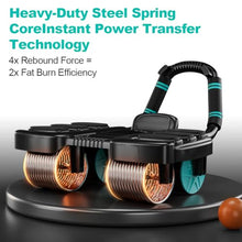Load image into Gallery viewer, 2025 New Automatic Rebound Ab Roller Wheel with Elbow Support &amp; 4-Wheel Design - Core Exercise Equipment for Home Gym (Orange)
