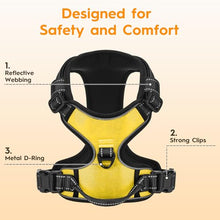 Load image into Gallery viewer, No Pull Dog Harness, No-Choke Soft Padded Reflective Dog Vest Harness with Front Clip &amp; Top Handle, 2 Quick-Release Buckles, Adjustable for Small Medium Large Dogs
