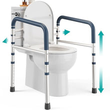 Load image into Gallery viewer, Adjustable Toilet Safety Frame &amp; Rails, Toilet Safety Rail for Elderly Adults, Toilet Handles for Seniors
