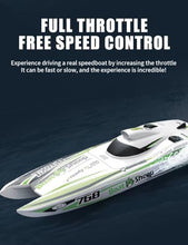 Load image into Gallery viewer, TX768 RC Jet Boat, 30km/h High Speed Jet Boat Brushless Catamaran with 3×3S LiPo Batteries Water Cooled Engine
