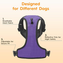 Load image into Gallery viewer, No Pull Dog Harness, No-Choke Soft Padded Reflective Dog Vest Harness with Front Clip &amp; Top Handle, 2 Quick-Release Buckles, Adjustable for Small Medium Large Dogs
