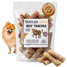 Load image into Gallery viewer, Dog Chits Beef Trachea Dog Chews - 100% Single Ingredient, High Protein, Low Fat - Glucosamine for Joint Support - Dental-Clean Crunch - Digestible Rawhide-Free, Natural Dog Chew Treats - 6inch, 8pack
