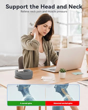 Load image into Gallery viewer, BETOVIN Heated Neck Brace Cervical Collar - Neck Support Brace with Heating Pad, Soft Foam Wraps Keep Vertebrae Stable and Aligned for Relief of Cervical Spine Pressure for Women &amp; Men (L Size) Grey
