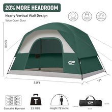 Load image into Gallery viewer, CAMPROS CP Tents for Camping 2/4/6 Person, Waterproof Windproof Dome Tent
