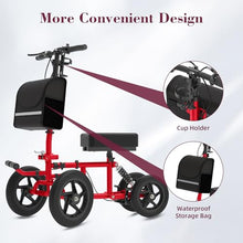 Load image into Gallery viewer, Fvzzin All Terrain Knee Scooter for Adults, Foldable Rolling Knee Scooter with DIY Stickers &amp; Shock Absorber, Steerable Knee Walker for Broken Foot, Ankle Injuries &amp; Surgery, Better Crutch Alternative
