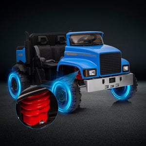 24V 2 Seater Ride On Car, Electric Car for Kids with Remote Control, Ride On Dump Truck for Kids with Light Switch