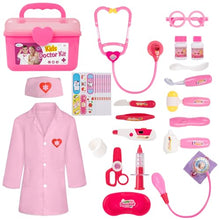 Load image into Gallery viewer, Liberry Doctor Kit for Toddlers 3 4 5 Years Old, Kids Doctor Play Set for Girls Boys Toy, Pretend Play Medical Kit with Stethoscope &amp; Costume for Christmas Birthday Gift Pink

