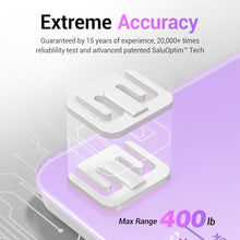 Load image into Gallery viewer, Ovutek Bathroom Scale for Body Weight, Highly Accurate Digital Weighing Machine for People, Upgraded Batteries Included, Compact Size, LED Display, High Standards Sturdy Tempered Glass, 400lb (Purple)
