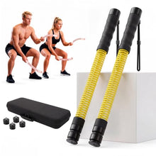 Load image into Gallery viewer, LunaHush Weighted Ropeless Battle Ropes for Home Gym, 3 Adjustable Resistance, Heavy Duty Cordless Battle Ropes for HIIT, Full Body Workout, Men &amp; Women, Yellow
