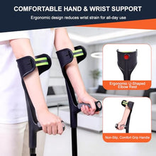 Load image into Gallery viewer, Folding Forearm Crutche for Adults - 10-Level Adjustable Telescopic, Lightweight Aluminum and TPR

