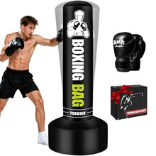 Load image into Gallery viewer, Heavy Freestanding Punching Bag for Adults, 70'' Standing Punching Bag Heavy Bag with Boxing Gloves, Women Men Boxing Training Equipment Kickboxing Bags for Beginners Training MMA Fitness Home Gym
