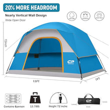 Load image into Gallery viewer, CAMPROS CP Tents for Camping 2/4/6 Person, Waterproof Windproof Dome Tent
