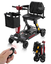 Load image into Gallery viewer, Ecomobi Light Weight Mobility Scooter for Seniors &amp; Adults, 12–30 Mile Range, Foldable Airline Approved Portable 4 Wheel Motorized Scooter with Removable Lithium Battery, 300 lb Capacity, Ultra Red
