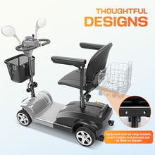 Load image into Gallery viewer, Wooken 4-Wheel Mobility Scooter for Seniors, Adults, Elderly, Foldable Mobility Scooter, Powered Mobility Scooter Wheelchair Device, All Terrain Compact Heavy Duty Mobility for Travel
