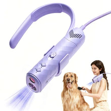 Load image into Gallery viewer, Dog Dryer for Pet Grooming,Pet Neck-Hanging Hair Dryer,Alternating Hot and Cold Airflow.Handheld &amp; Hands-Free.Low-Noise, Ultra-Lightweight.High Wind Speeds.Adjustable Heat &amp; Speed
