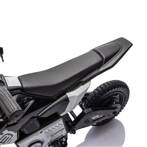 24V Kids Ride On Electric Toy Motocross Motorcycle with High Speed Hub Motor, Shock Absorber - Ages 5-15(Black)