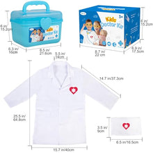 Load image into Gallery viewer, Liberry Doctor Kit for Toddlers 3 4 5 Years Old, Kids Doctor Play Set for Girls Boys Toy, Pretend Play Medical Kit with Stethoscope &amp; Costume for Birthday Gift Blue
