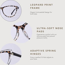 Load image into Gallery viewer, DOERAYMI Blue Blockers Glasses for Women, Bluelight Glasses with Cat Eye Frame for Style, Comfort, Eye Strain Relief (Cat Eye, Black and white)
