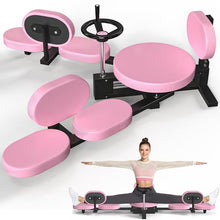 Load image into Gallery viewer, Pink Leg Stretcher Split Machine — 0-200° Adjustable Stretching Trainer for Women &amp; Kids, Heavy Duty Steel Frame, 220LBS Capacity, Home Gym Flexibility Equipment
