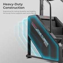 Load image into Gallery viewer, Sunny Health &amp; Fitness Premium Smart Stair Climber – 15-Level Step Rate (24–164 Steps/Min), 8&amp;4 Built-in Programs, Auto-Locking Pedals, 350 LB Capacity, Free SunnyFit App w/Dedicated SF-X7310 Program
