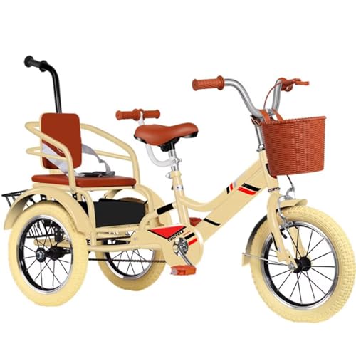 3 Wheels Bicycle for Traveling and Hanging Out, Cruiser Bike with Pneumatic tire Spoke Wheel, Rickshaw Tricycle