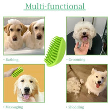 Load image into Gallery viewer, Yintoper Dog Bath Brush, Pet Silicone Shampoo Brush, Rubber Shower Wash Curry Brush for Short Long Haired Dogs Cats Shedding Grooming and Massage, Pet Rubber Brush Removes Loose &amp; Shed Fur
