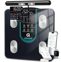 Load image into Gallery viewer, Arboleaf Smart Scale for Body Weight, 8-Electrode Dual-Frequency BIA Digital Bathroom Scale, 7-in-1 Display for BMI, Body Fat &amp; Muscle Mass, 50+ Metrics in App, Body Composition Analyzer
