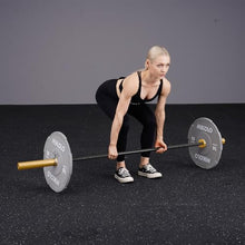 Load image into Gallery viewer, Mikolo 7ft Olympic Barbell, Barbell for Weightlifting and Powerlifting 45lb (6ft,Gold)

