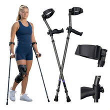Load image into Gallery viewer, in-Motion Forearm Crutches | Spring Assist Crutches for Adults | Walking Crutch with Ergonomic Handle
